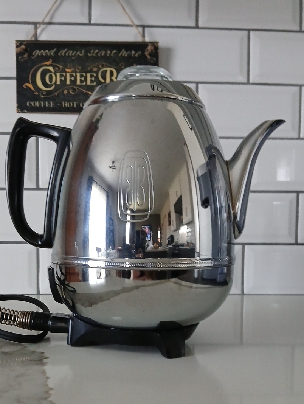 🖤General Electric Coffee Percolator Kettle Vintage